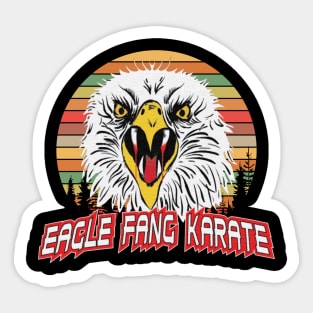 eagle fang karate retro style Sticker